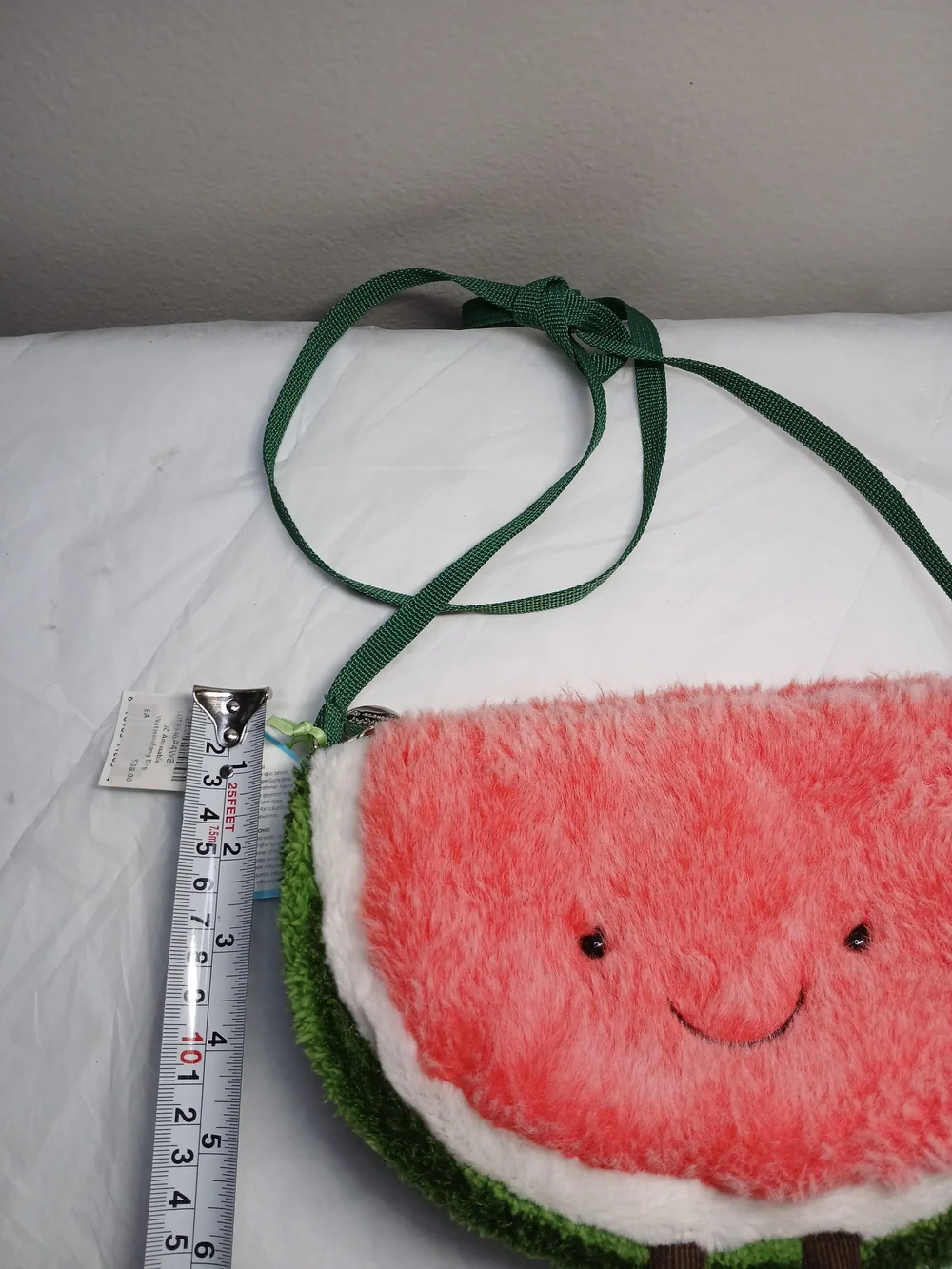 Jellycat Watermelon Plush Crossbody Bag in Red, Green & Brown